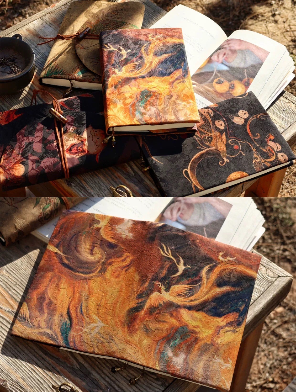 Myriad Birds Worshiping the Phoenix - A5 Journal